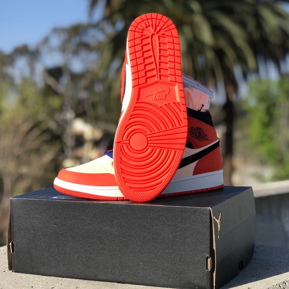 Nike Air Jordan 1 Mid Team Orange Black - Picture 6 of 6